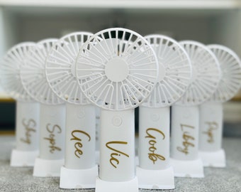 Personalised Rechargeable Handheld Fan - Handheld Fan - Personalised Fan - 5 Colours - Any Name - Rechargeable