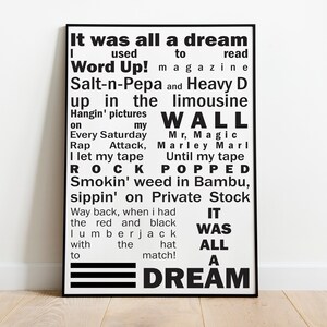 The Notorious B.I.G / Biggie Smalls Lyrics Poster – Fire Press