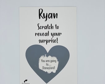 Personalised Scratch Off Card | Any Name And Message Scratch Off Card | Surprise Scratch Off Card | Reveal Scratch Off Card | Birthday