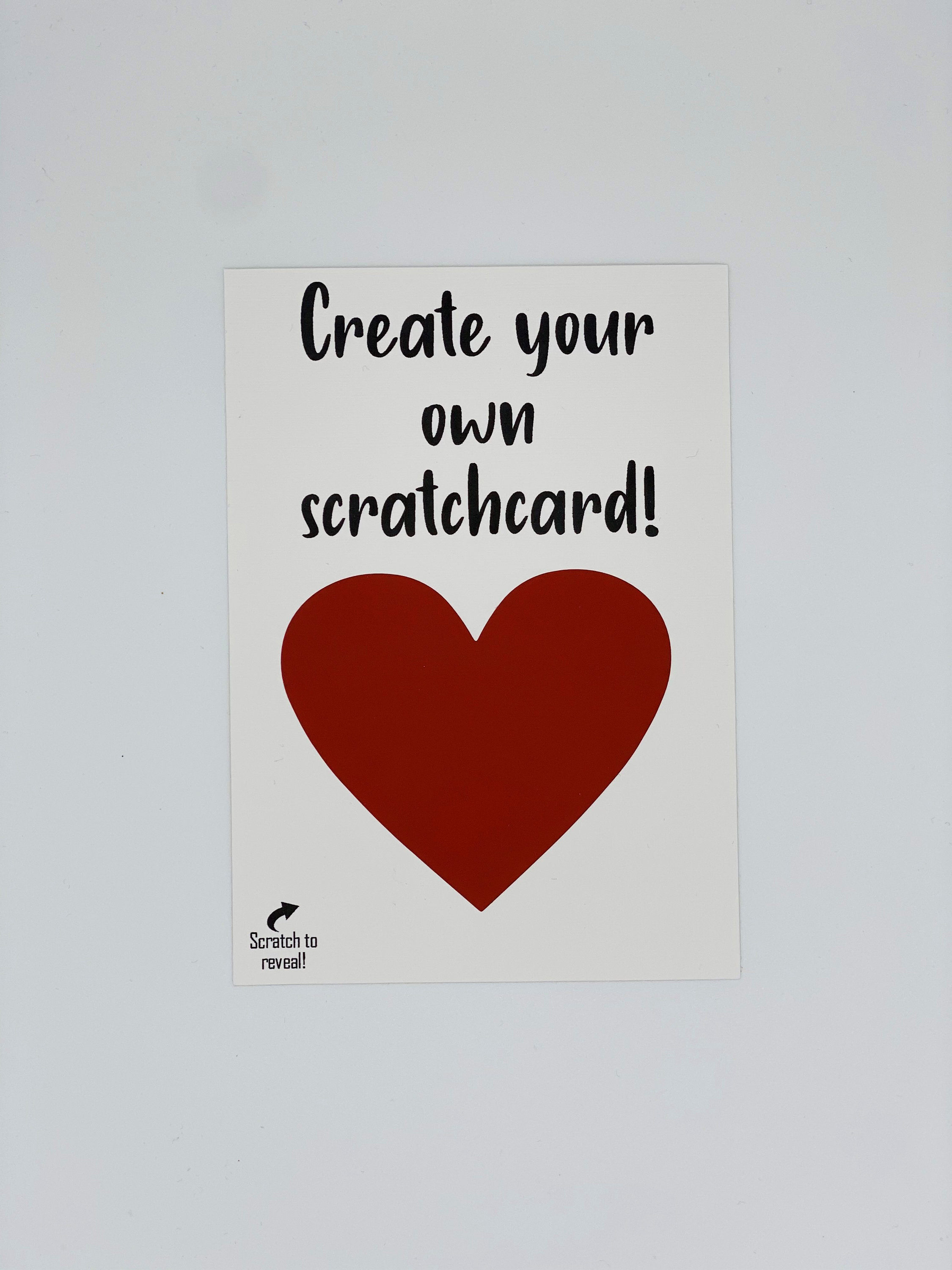 Personalised Scratch off Card Create Your Own Scratch off Etsy UK