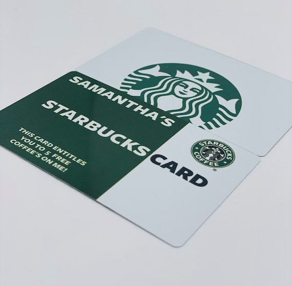 Personalised Novelty Starbucks Metal Gift Card L Any Name