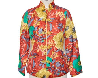 Vintage Asian Motif Jacket, Vintage floral jacket