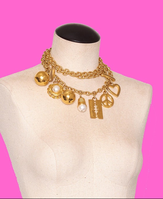Authentic MOSCHINO Charm Necklace / Belt - Vintage