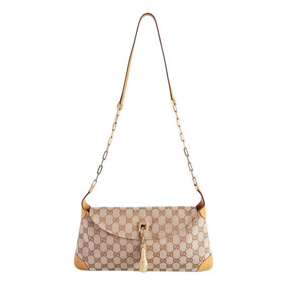 Gucci by Tom Ford Rare Beige GG Shoulder Bag