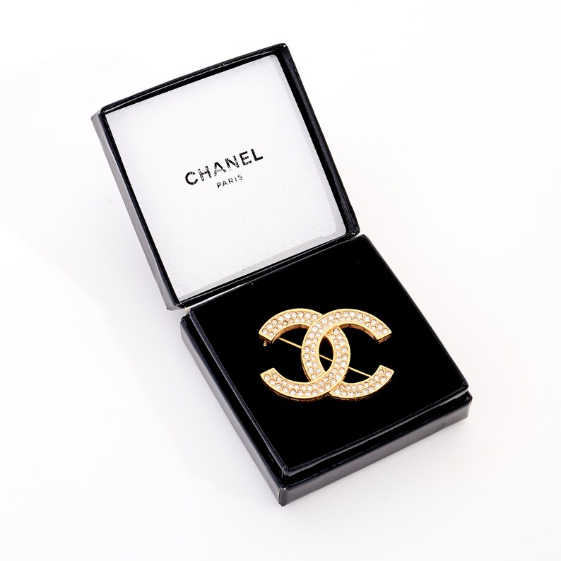 Authentic Chanel Brooch Vintage Chanel CC Brooch 70's Etsy