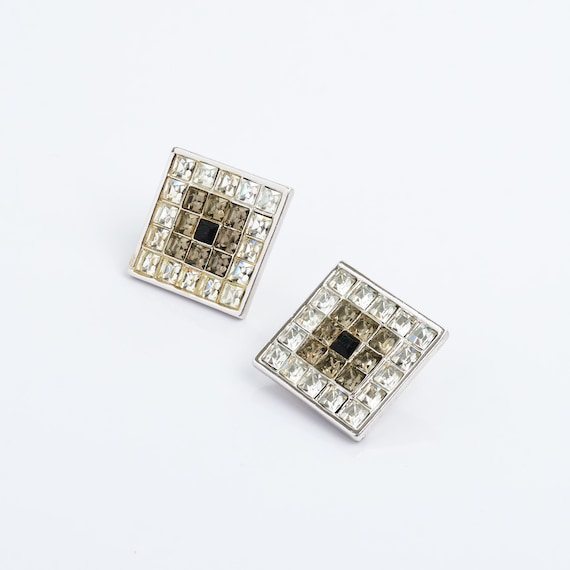 Authentic YSL Earrings, Vintage, Crystal, Yves Sai