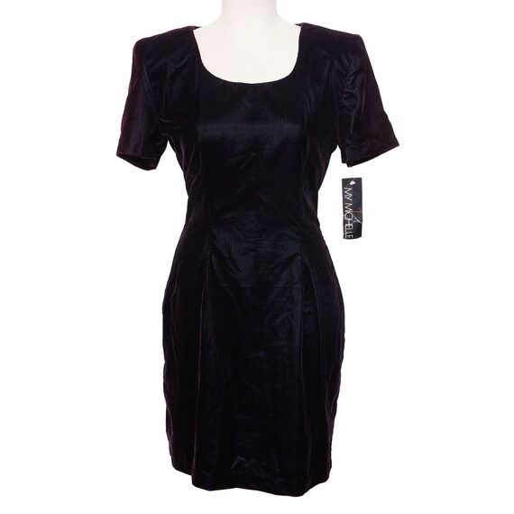 Vintage My Michelle Velvet Mini Dress, L, Deadsto… - image 1