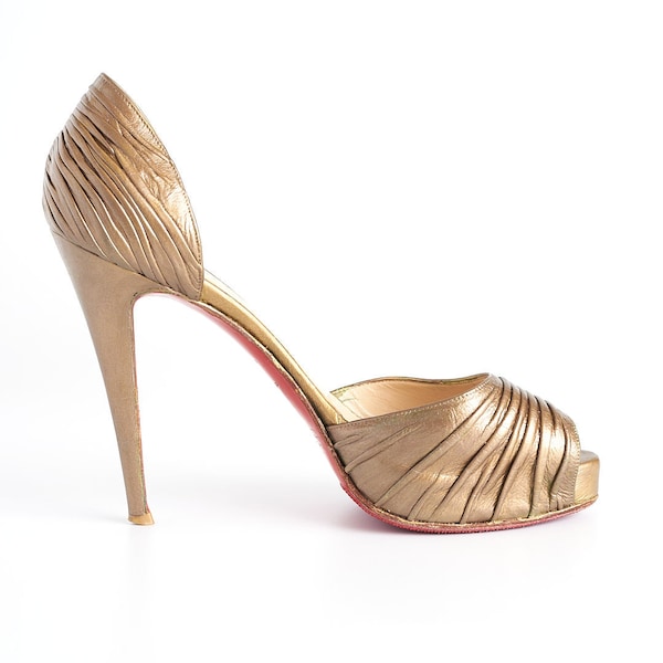 Autentico Christian Louboutin Turbella 120 D'Orsay Pompe 39.5