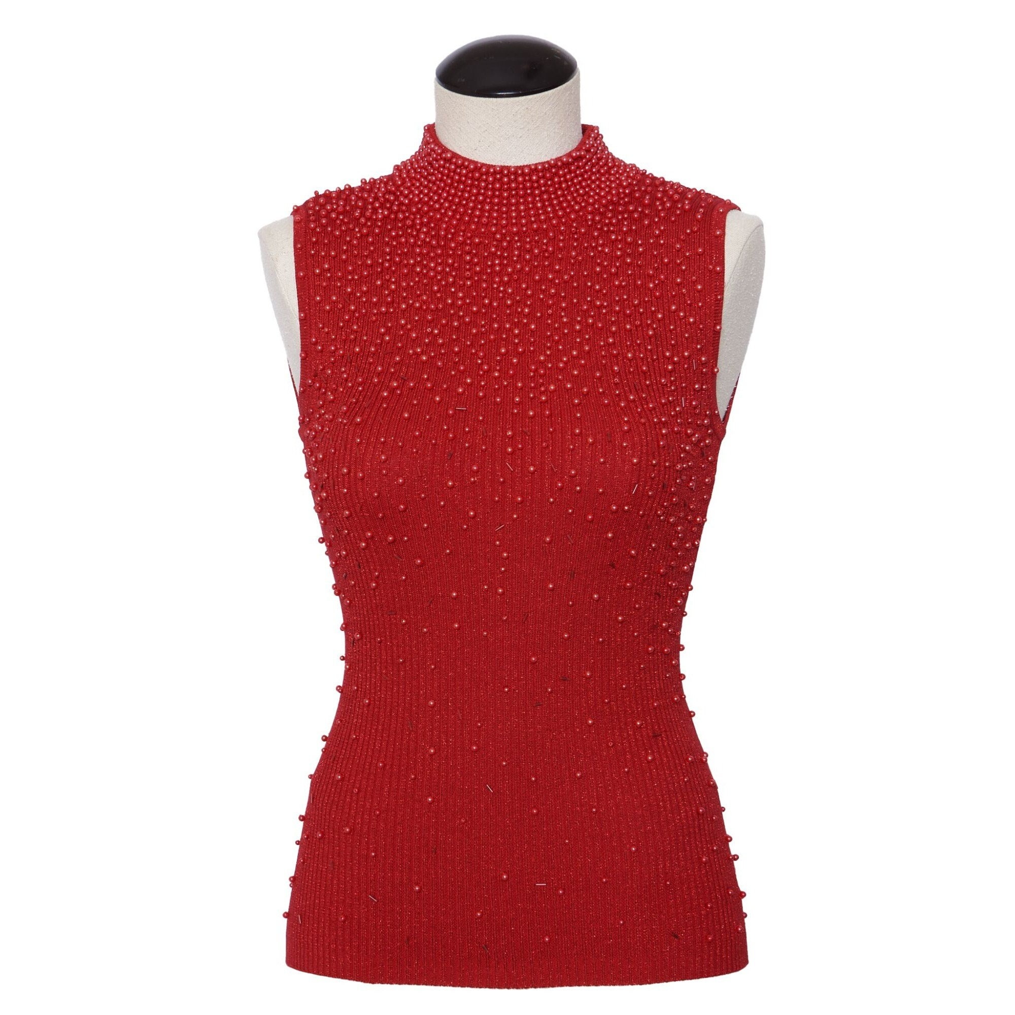 Red Mock Neck Top Etsy Singapore