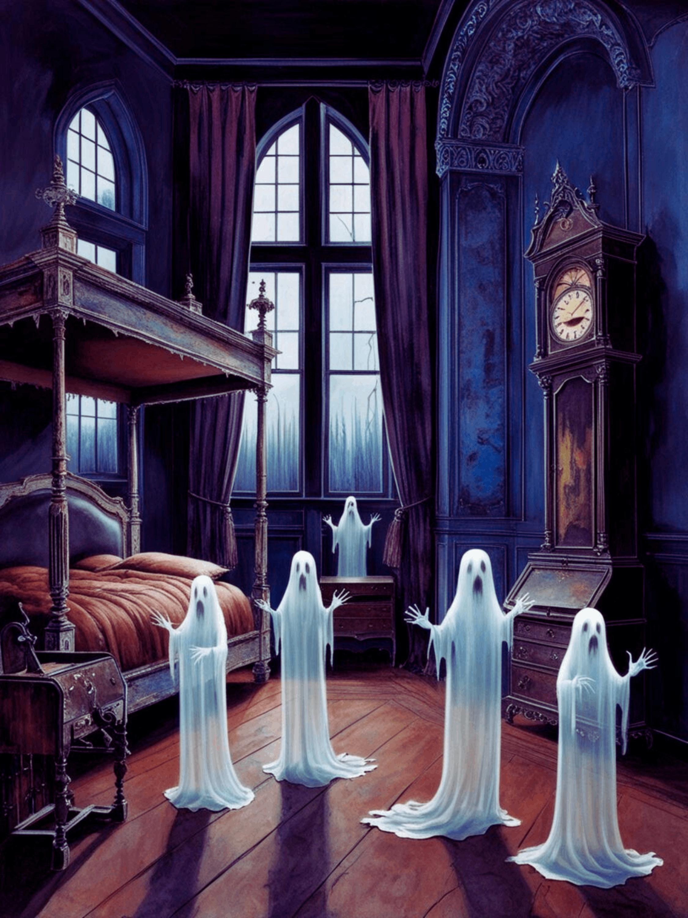 The Room Remembers - Haunted Room With Ghostly Figure | Digital Oil ...