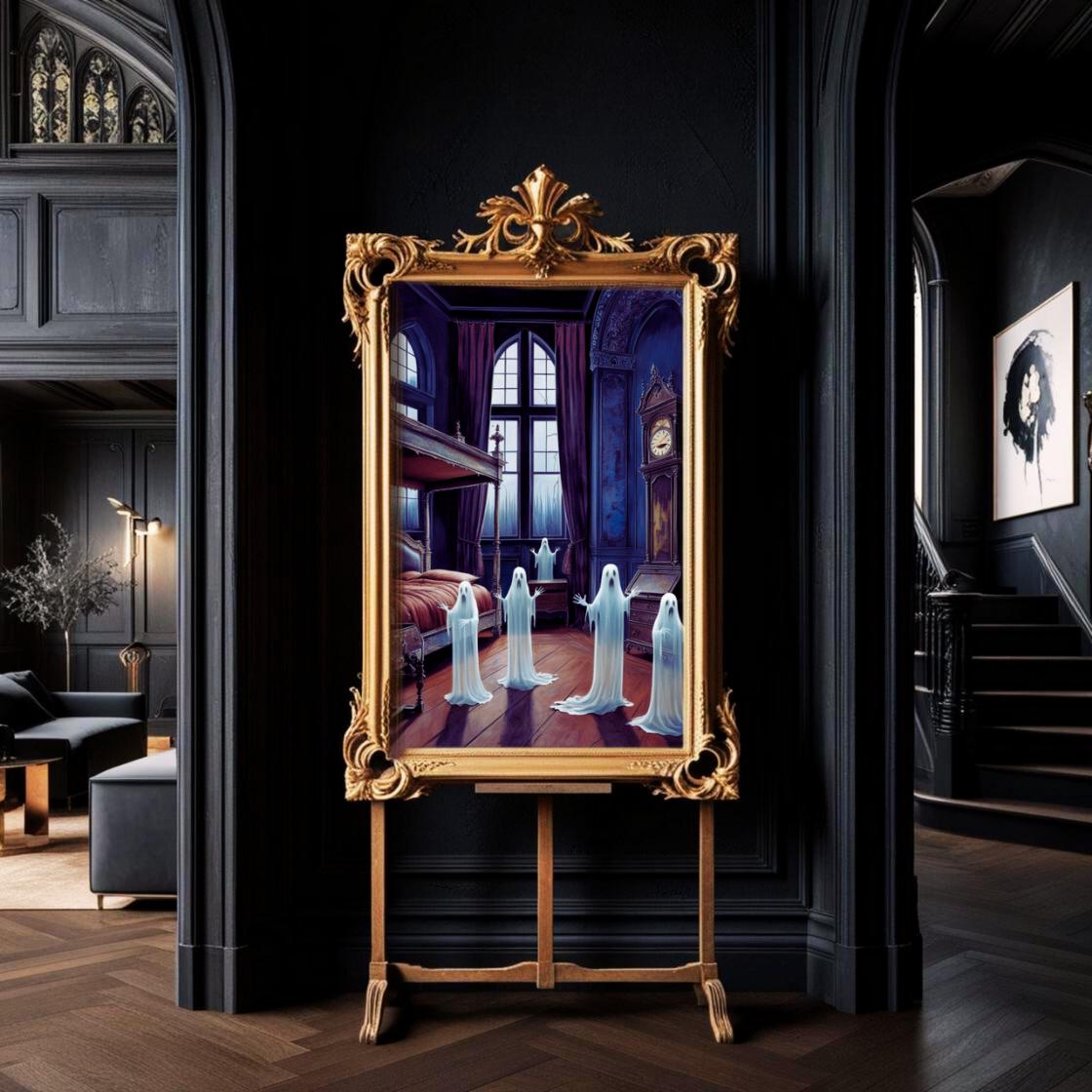 The Room Remembers - Haunted Room With Ghostly Figure | Digital Oil ...