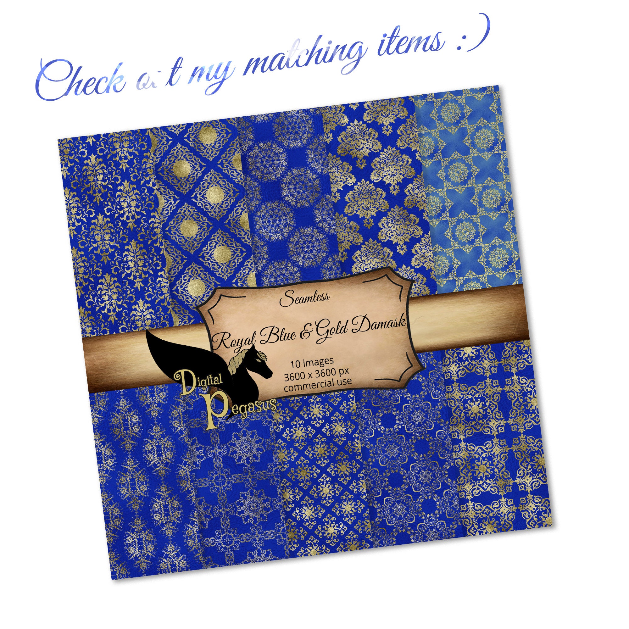 Seamless Gold and White Damask Scrapbook Paper Valentine Etsy