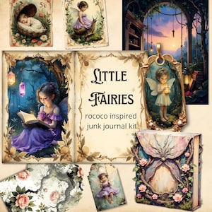 Fairies Rococo Junk Journal Kit: 93-Page Printable Ephemera (Digital Download