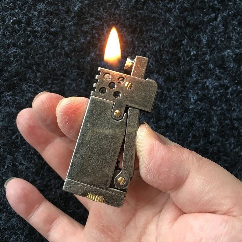Automatic ignition Unique Vintage Lighter Retro Brass Etsy