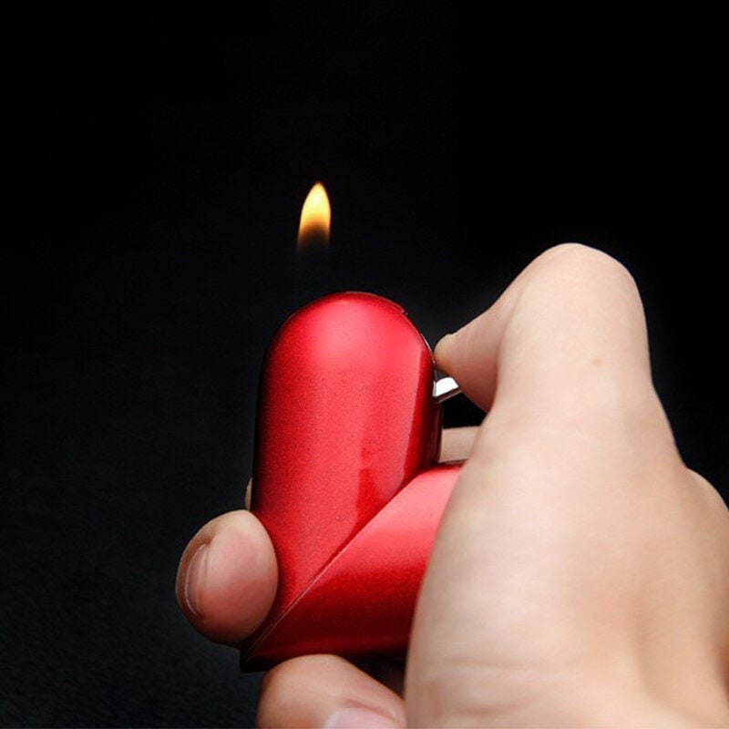 Heart Lighters Folding Rotary Heart Shaped Lighters Funny Etsy