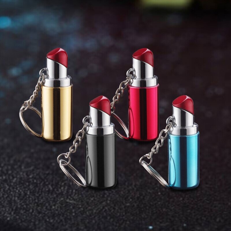 Lipstick Lighters With Keychain Funny Cute Lighters Unique Etsy