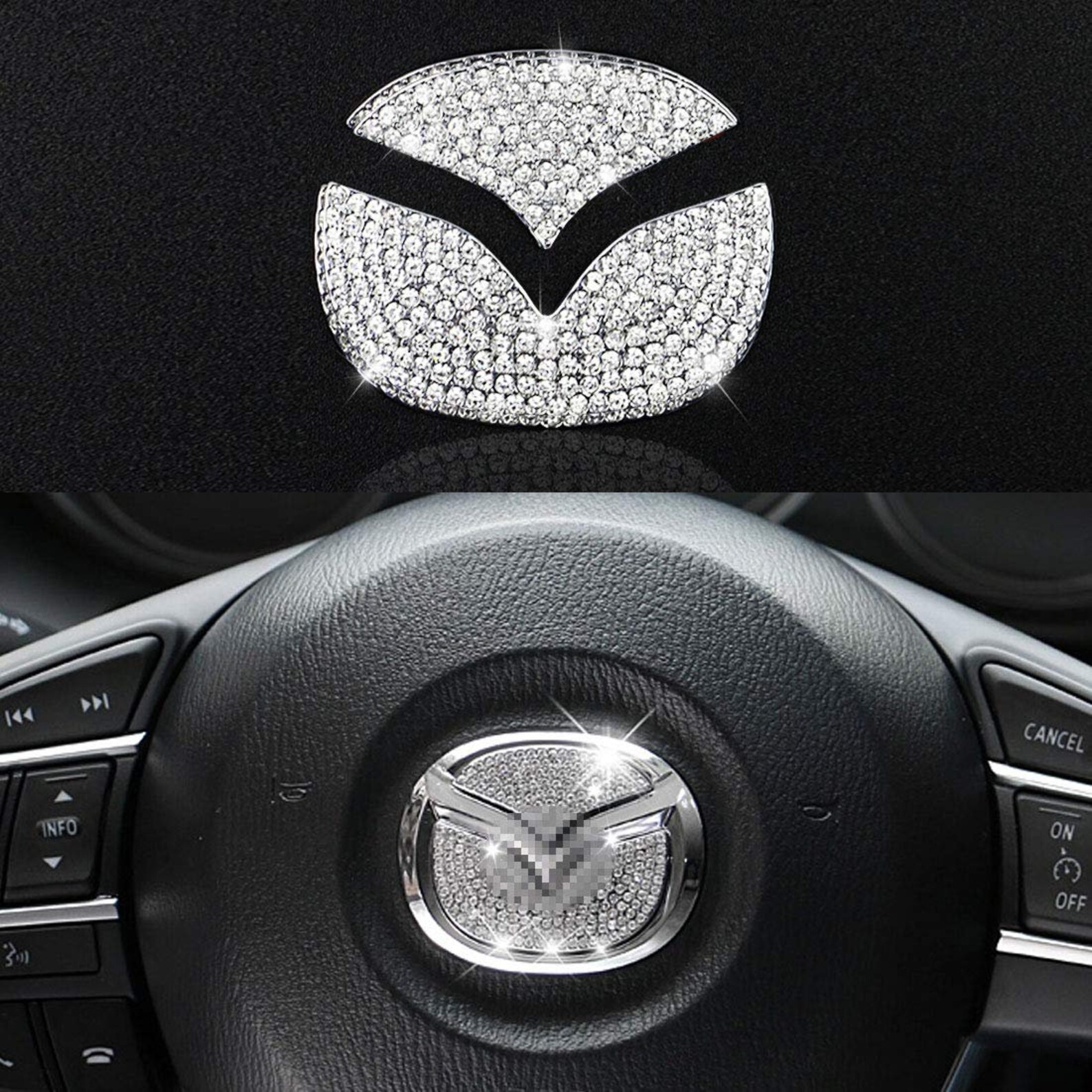 LOGO Mazda Steering Wheel Decals Cover Emblem Sticker Etsy