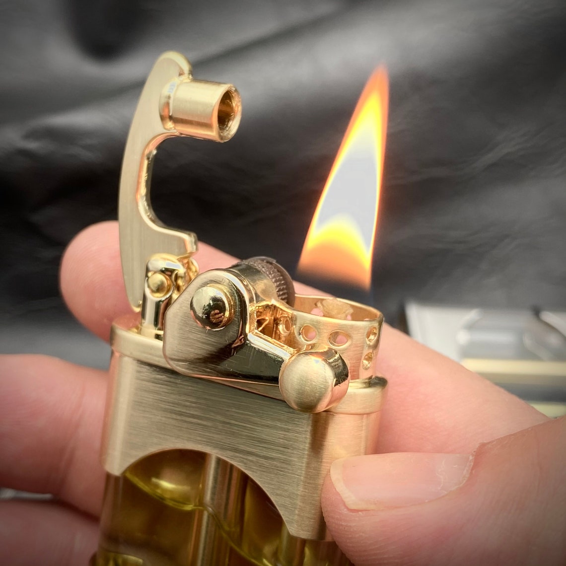 Automatic ignition Lighter Handmade Brass Lighters Unique Etsy