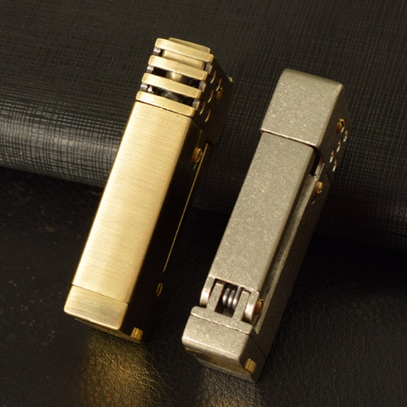 Automatic ignition Unique Vintage Lighter Retro Brass Etsy