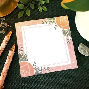 Final Sale! Cute Roses Notepad - 10.5 x 10.5 cm - 50 pages - non-sticky - line-free