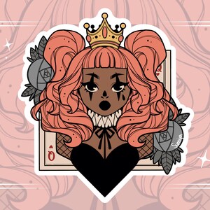 Queen of Hearts Vinyl Sticker