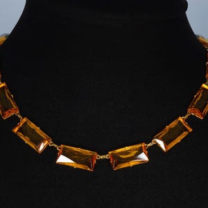 Art Deco Faceted Glass Riviere Necklace C.1920