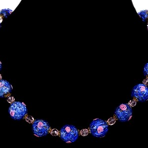 Collier Ancien En Perles De Verre Murano - Style 'Wedding Cake' Vintage - Authentique