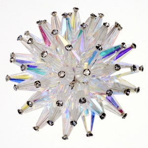 High End Vendome Pointed Crystal Brooch C.1950