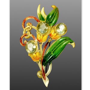 Vtg Collectible Celluloid Bouquet Brooch Pin C.1920