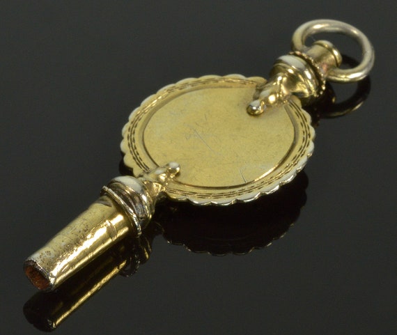 Antique Georgian Sterling Watch Key Pendant Charm… - image 2