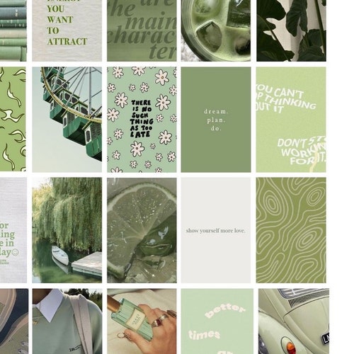 Natural Green Aesthetic Wall Collage 40 Physical Prints - Etsy