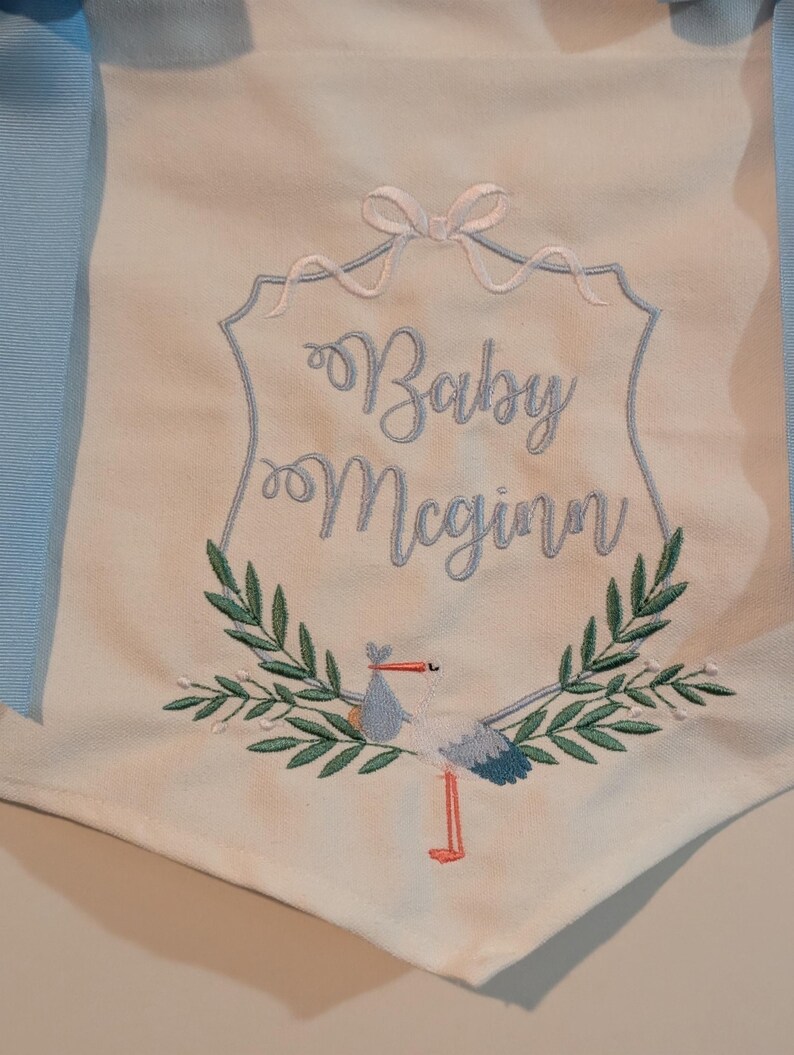 Custom Baby Banner, Birth Announcement Flag, Hospital Door Sign With ...