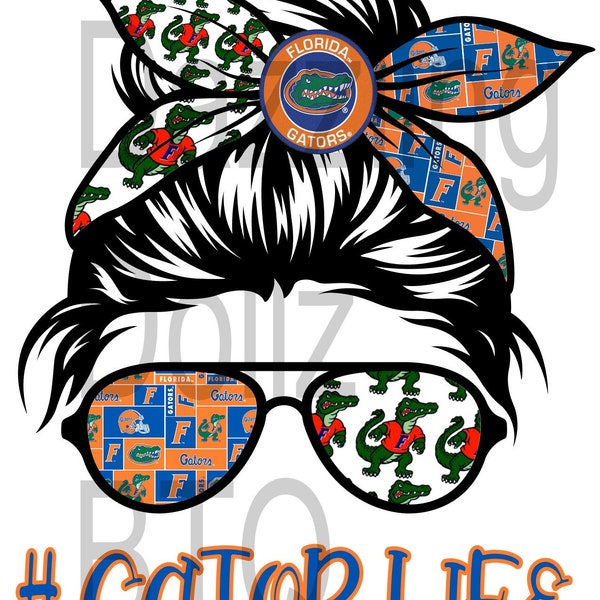 Gator Life PNG, UFL, Florida Gators, Gator girl, Gator PNG, florida gators sublimation, orange and blue, gators dtg, mom life, gator life