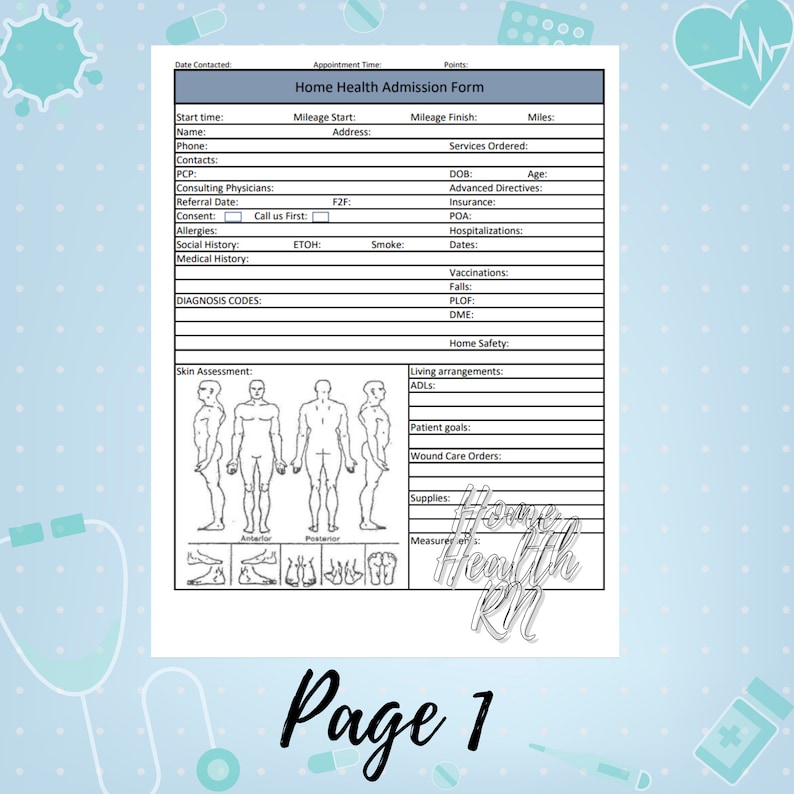 Home Health Nurse | Start of Care Template | OASIS | Nurse Brain | SOC ...