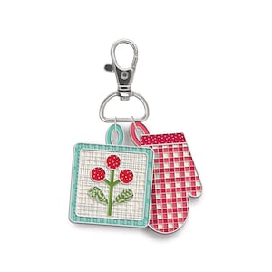 Baked with Love Enamel Happy Charm Hot Pads by Lori Holt for Riley Blake Designs