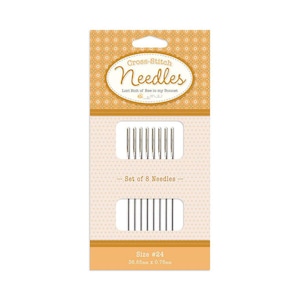 May include: A package of 8 cross-stitch needles, size #24, 36.85mm x 0.76mm, by Lori Holt of Bee in my Bonnet.