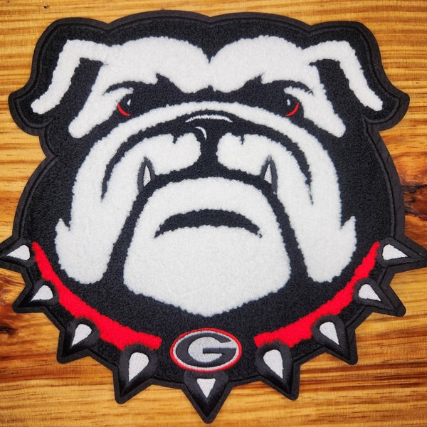 10 inch,  5 inch, and 3 inch UGA chenille iron on patches. No sewing needed!