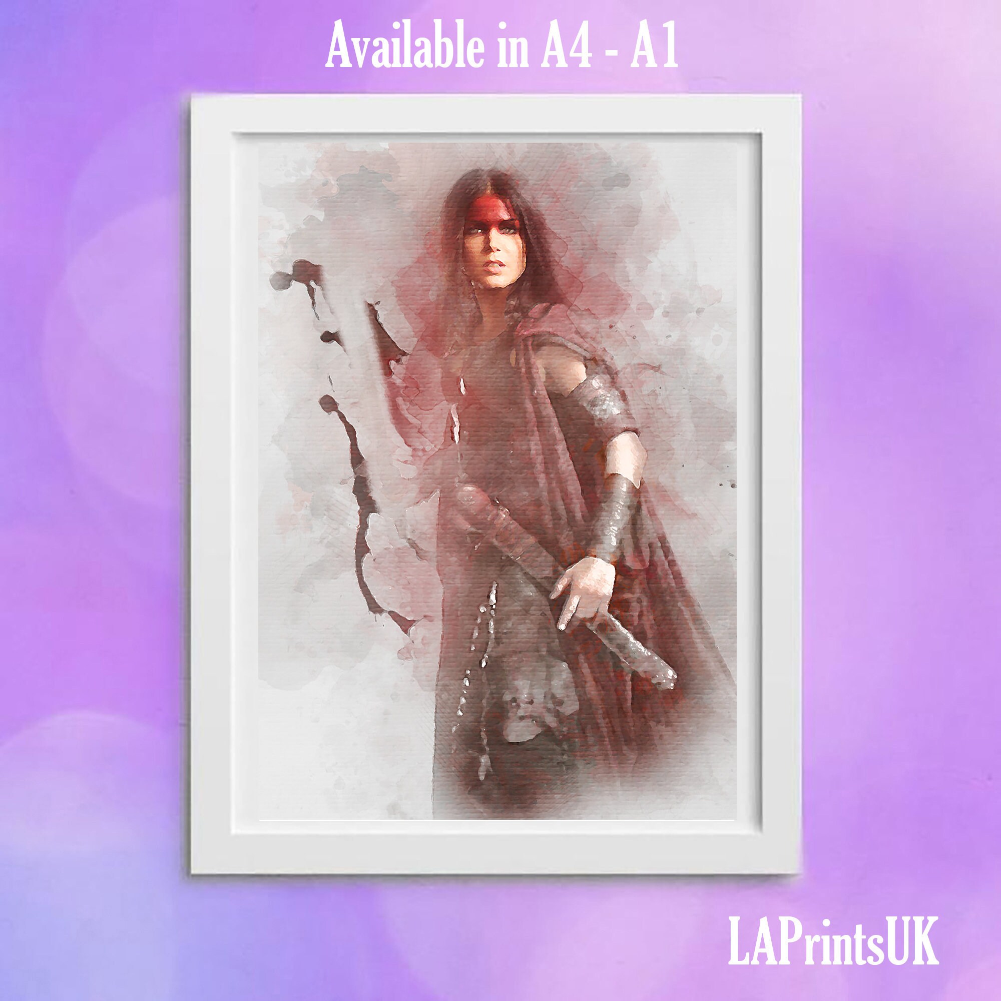 The 100 Octavia Blake / Blodreina Watercolour Poster / Canvas | Etsy