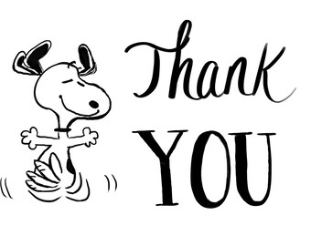 Snoopy Thank You Etsy Snoopy Thank You Etsy