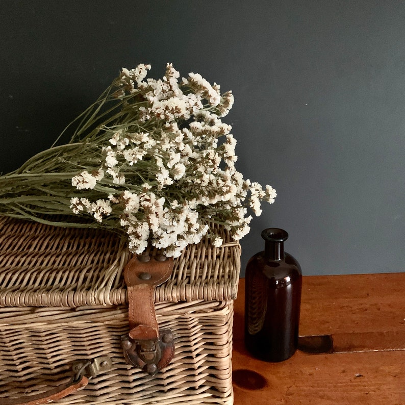 Dried White Statice Bunch, Dried Statice Bouquet, Naturally Dried Flower Bundle, White Bouquet