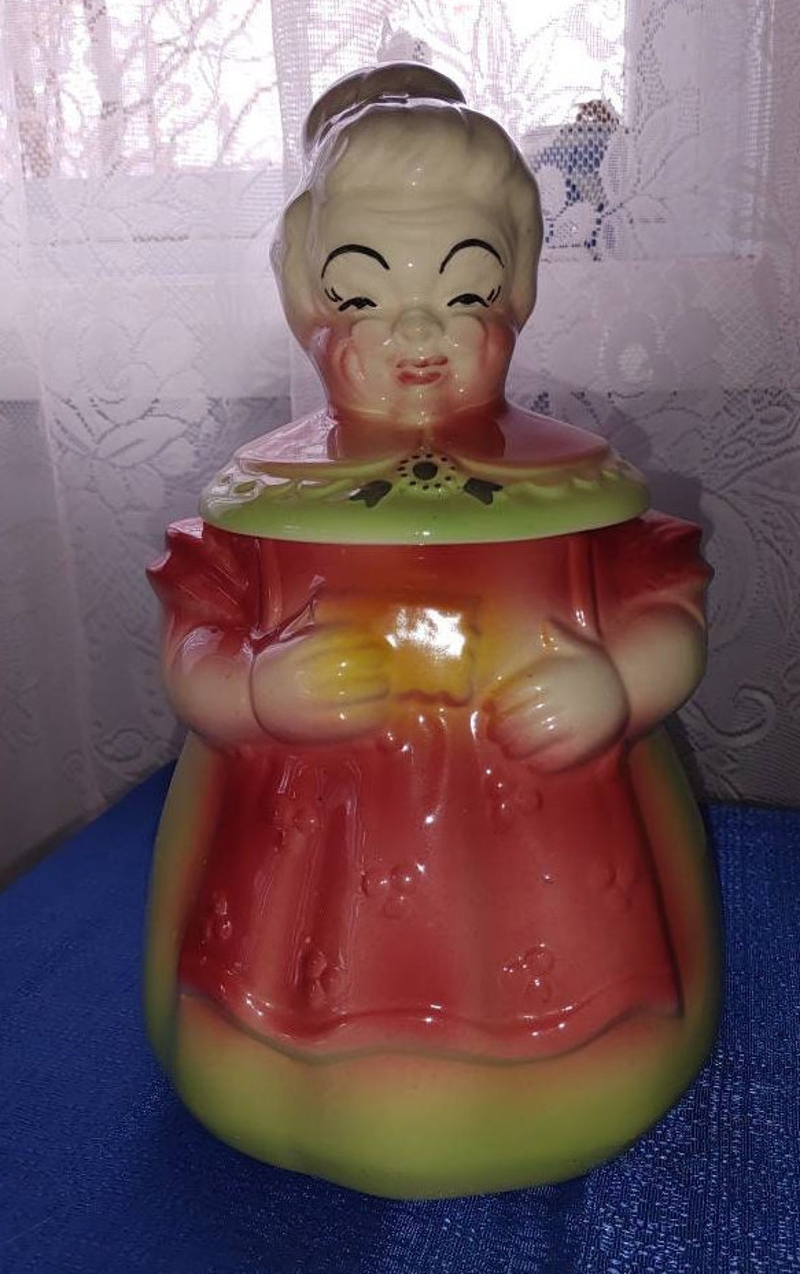Vintage American Bisque Grandma Cookie Jar. Etsy