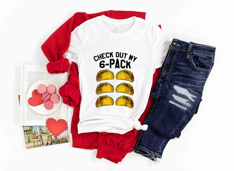 Combo PNG Check Out My Six Pack 6-Pack Tacos Funny Check Out My Six Pack Gym Quotes PNG I Fitness Taco In My Mouth Corgi Weightlifting