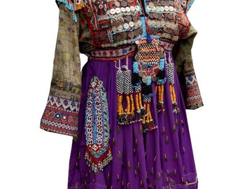Robe Tunique Traditionnelle Banjara Gujarati Kutchi Fait Main Vintage Inde