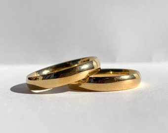 Größe 5 18 K Weiß Gold Hälfte rund Band Größe 5 18 K Weiß Gold Hälfte rund Band