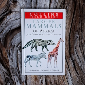 Mammals of Africa Collins Field Guide - Vintage Nature Guide Book to African Animal Safari -  1990s - Jean Dorst and Pierre Dandelot
