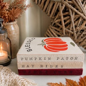 Handmade Fall Faux Book Stack