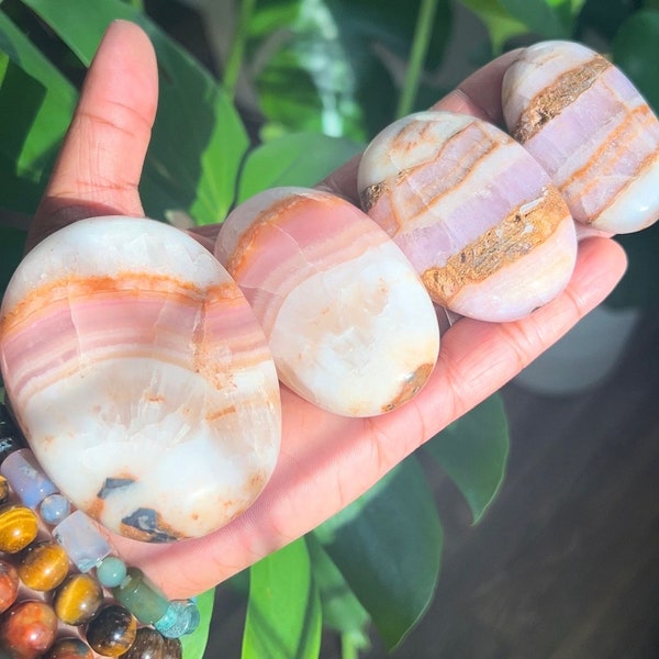 Pink aragonite palm, aragonite palm, pink crystal palm