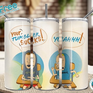 Beavis and ButtHead 20oz tumbler wrap, digital download, instant download + 12 free tumbler wraps