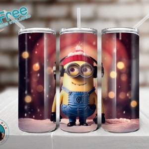 Envoltura de vaso Minion de 20 oz, descarga digital, descarga instantánea + 12 envolturas de vaso gratis