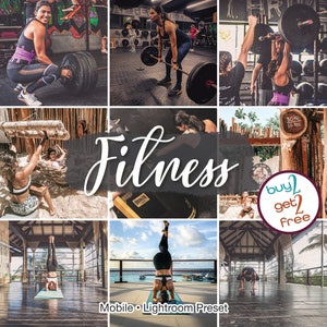 8 Mobile Lightroom Presets, Fitness Presets